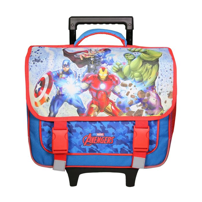 3666311019796-Cartable à roulettes Avengers - 2 compartiments - multicolore - Bagtrotter--0