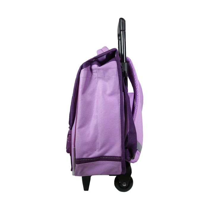 3666311022765-Cartable à roulettes La Reine des Neiges - 2 compartiments - violet - Bagtrotter--1