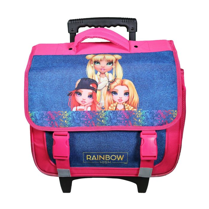 3666311022338-Cartable à roulettes Rainbow High - 2 compartiments - multicolore - Bagtrotter--0