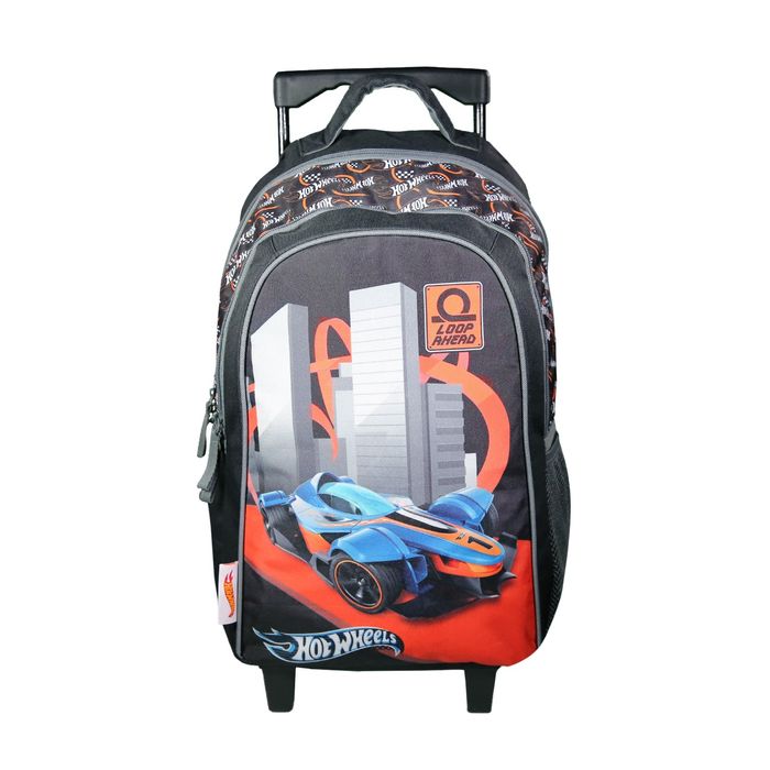 3666311021768-Sac à dos à roulettes Hot Wheels - 2 compartiments - multicolore - Bagtrotter--0