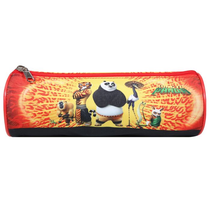 3666311022253-Trousse ronde Kung Fu Panda - 1 compartiment - rouge - Bagtrotter--0