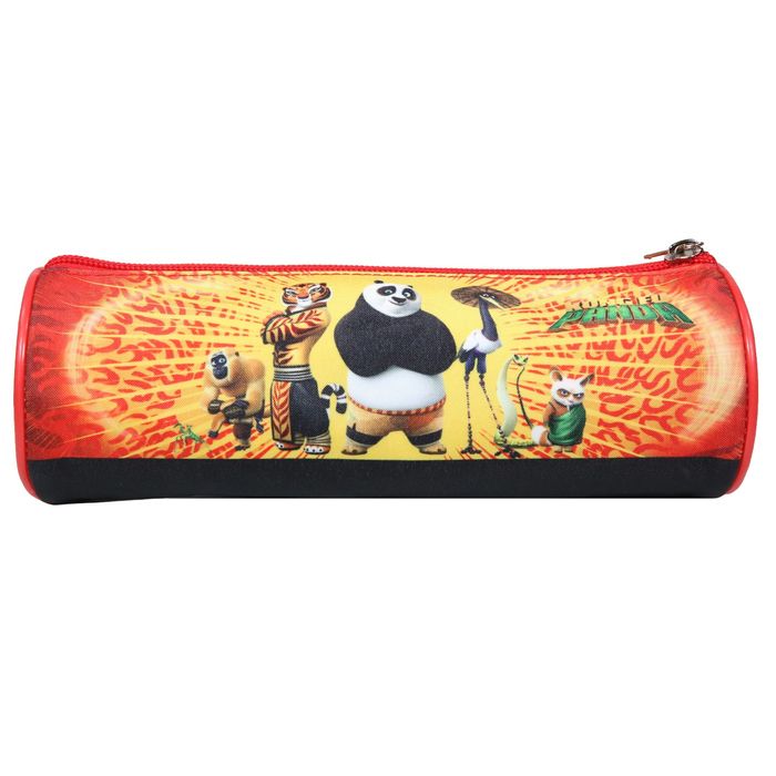 3666311022253-Trousse ronde Kung Fu Panda - 1 compartiment - rouge - Bagtrotter--2