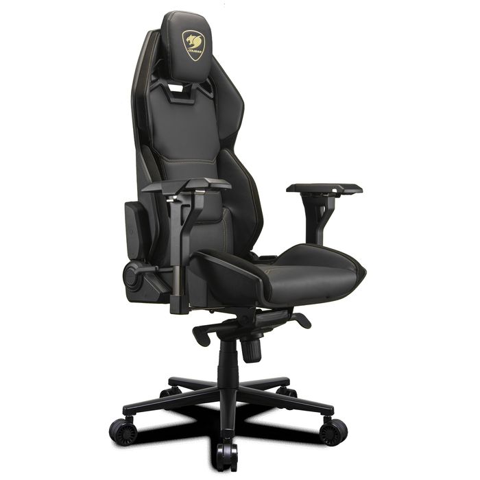 4710483775338-Fauteuil Gamer HOTROD ROYAL - accoudoirs réglables - appui-tête intégré - noir et or--2