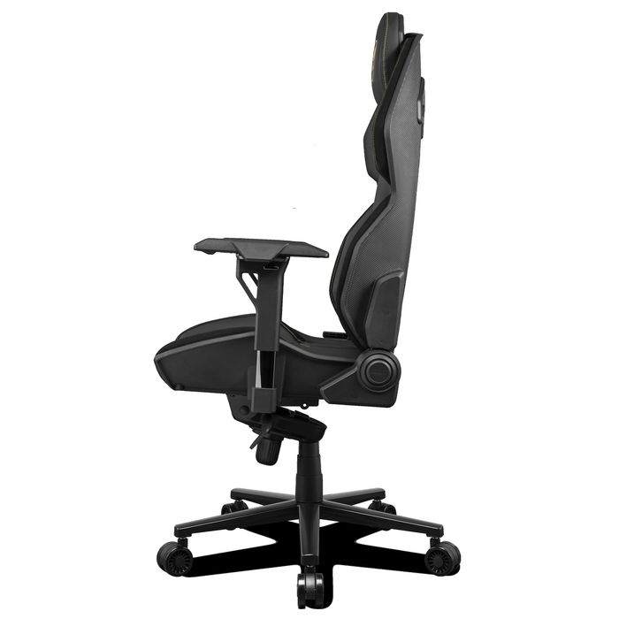 4710483775338-Fauteuil Gamer HOTROD ROYAL - accoudoirs réglables - appui-tête intégré - noir et or--4