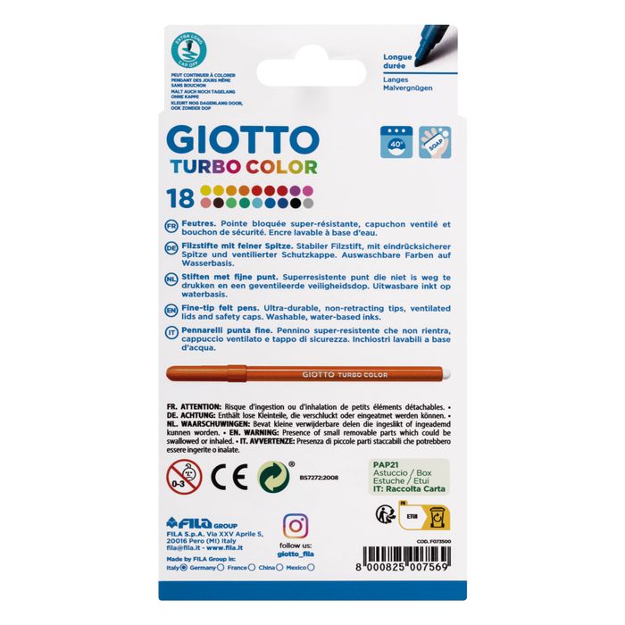 8000825007569-Giotto Turbo Color - Etui de 18 feutres - pointe moyenne--1