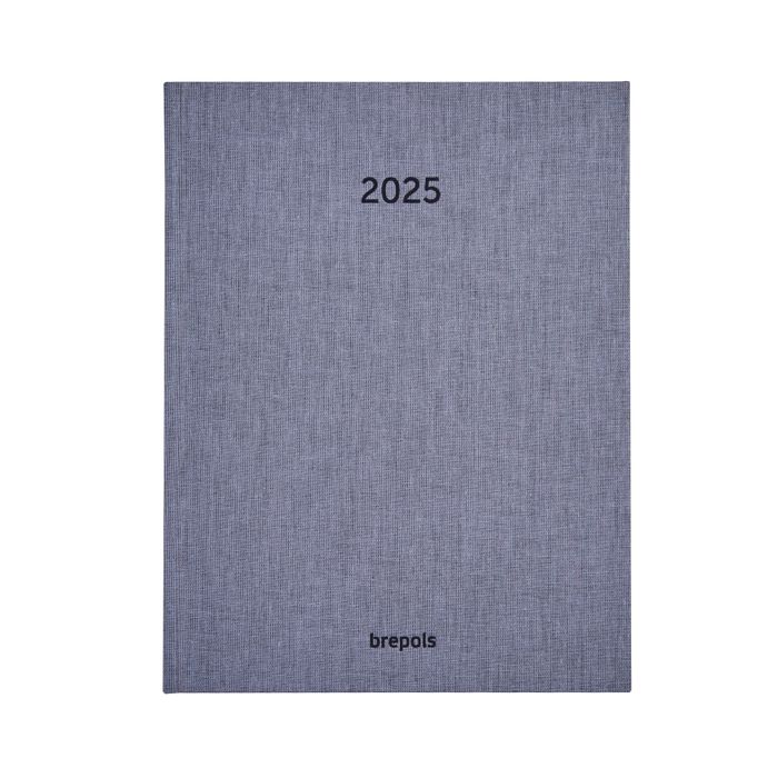 5412303378338-Agenda Semainier notes Dubletta - 1 semaine sur 2 pages - 17 x 22 cm - gris - Brepols--0