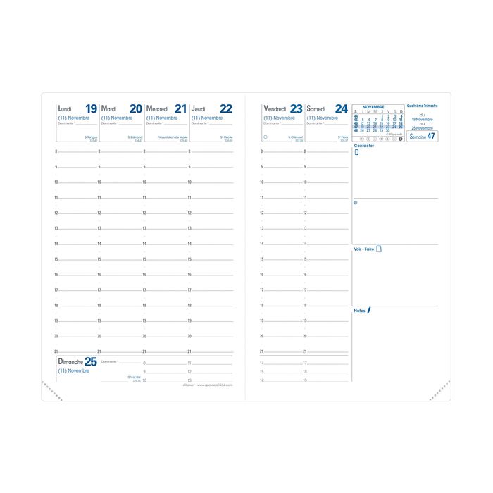 3371010513314-Quo Vadis Catalina Estrada - Agenda - 2025 - semainier - mini - 99.1 x 150 mm - portrait - papier blanc - nature - flowers - ara - couvercle mul--1