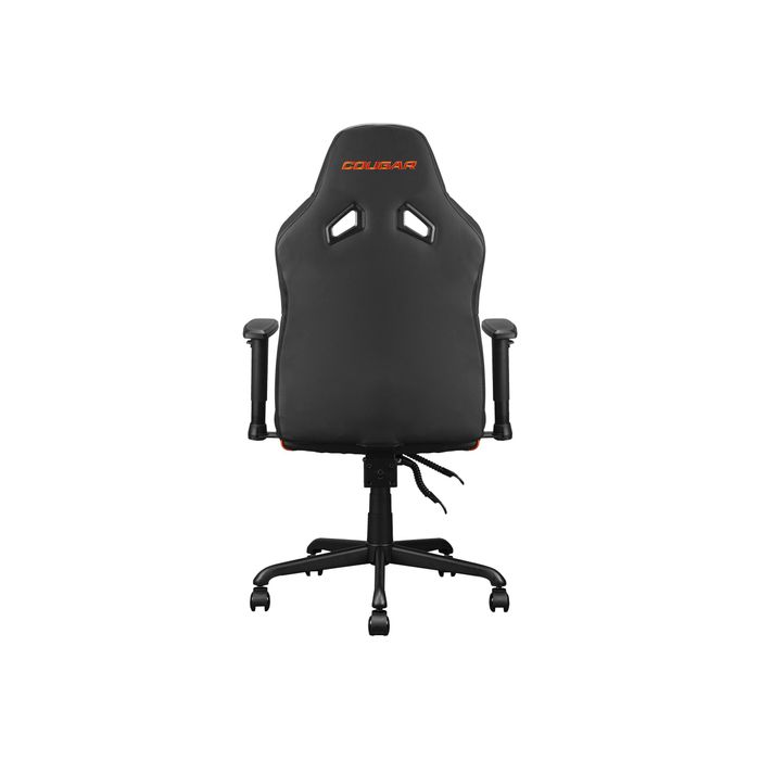 4710483775161-Fauteuil gamer FUSION S - accoudoirs réglables - appui-tête intégré - noir/orange-Arrière-3