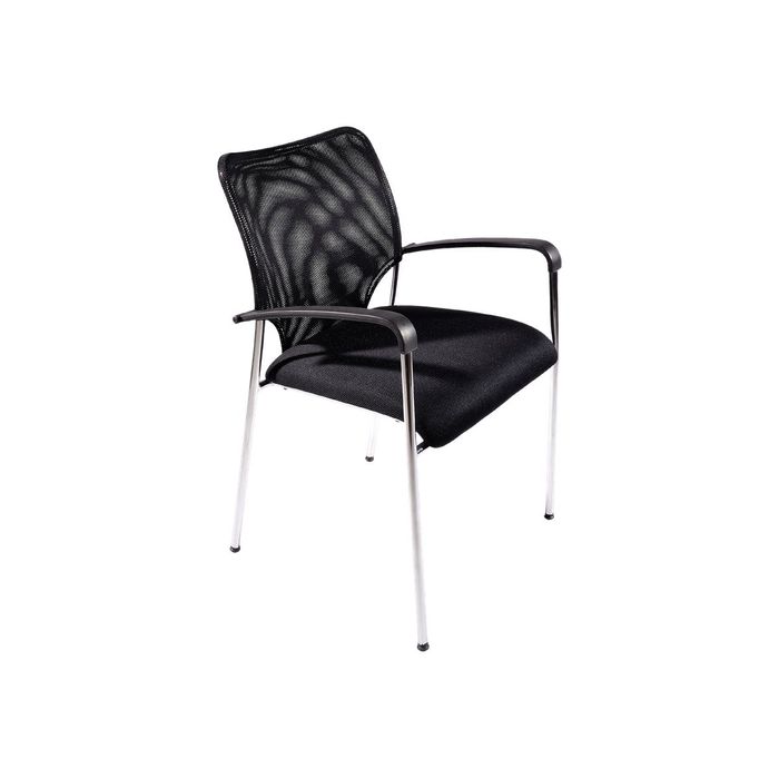 3760185023177-Chaise TOULA - accoudoirs intégrés - noir-Angle gauche-0