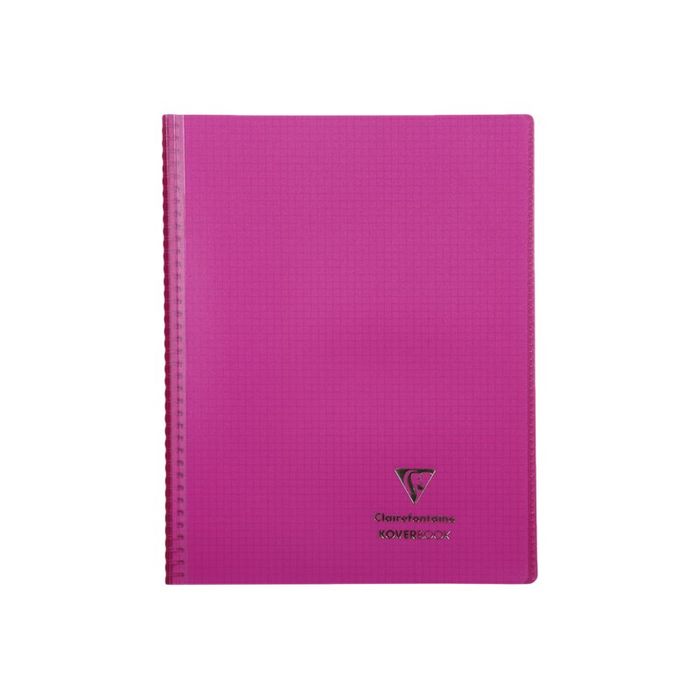 3037923866014-Clairefontaine Koverbook - Cahier à spirale polypro 24 x 32 cm - 160 pages - petits carreaux (5x5 mm) - disponible dans-Avant-6