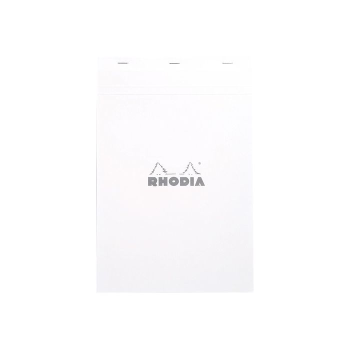 3037920192017-Rhodia - Bloc notes N°19 - A4+ - 160 pages - petits carreaux - 80g - blanc-Avant-0