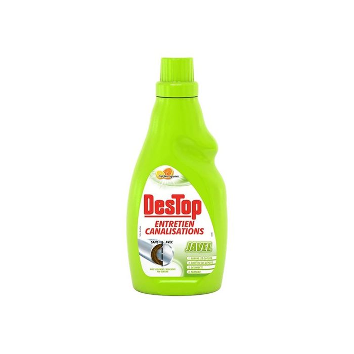 3059940006211-Destop Entretien Canalisations 4 en 1 - Produit de débouchage - 750 ml - citron/pamplemousse-Avant-0