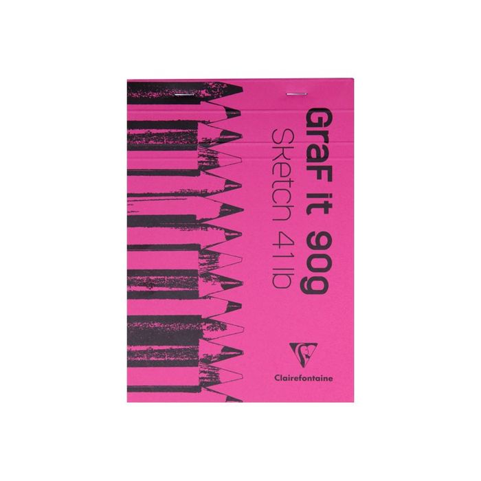 3329680966213-Clairefontaine Graf It - Carnet de croquis - 80 feuilles - A5 - 90 gr - disponible dans différent-Avant-7