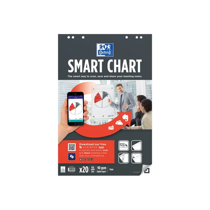 4006140028504-Oxford SmartChart - Recharge pour paperboard - 20 feuilles Scribzee-Avant-0