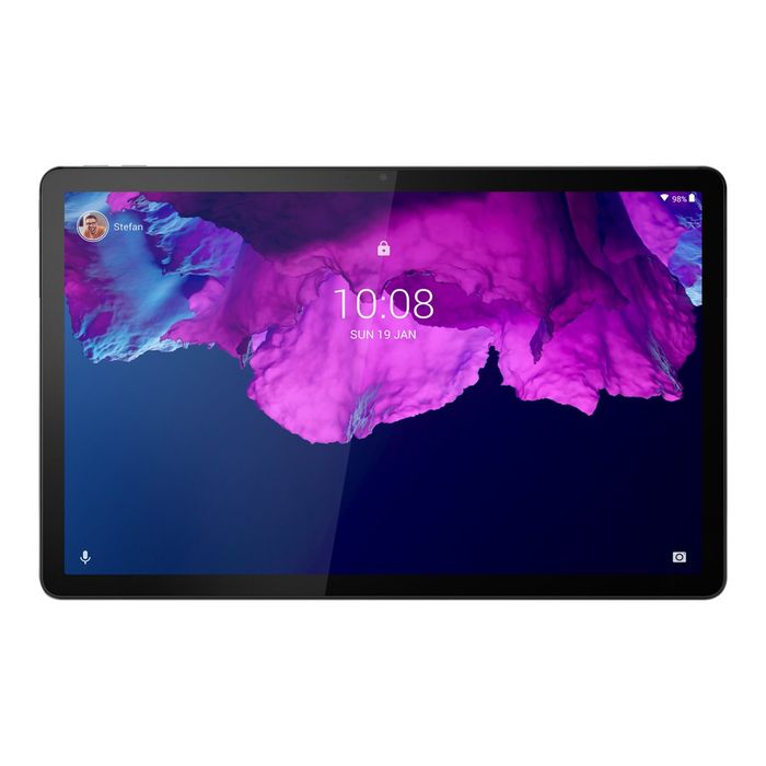 0195235851043-Lenovo Tab P11 ZA7R - tablette 11" - Android 10 - 128 Go - gris ardoise-Avant-0