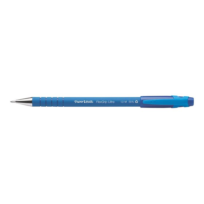 8008285096116-Paper Mate FlexGrip ultra - Stylo à bille - bleu - 1 mm - rétractable-Angle gauche-1