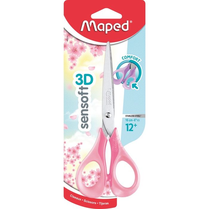 3154144862141-Maped Sensoft 3D Pastel - Ciseaux bouts ronds - 16 cm - disponible dans différentes couleurs--1