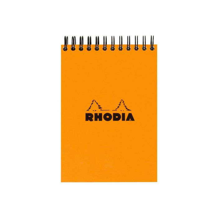 3037920135007-Rhodia - Bloc notes à spirale - 10 x 15 cm - 160 pages - petits carreaux-Avant-0