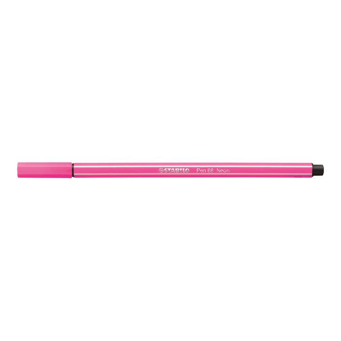 4006381121101-STABILO Pen 68 - Feutre pointe moyenne - rose fluorescent-Avant-0