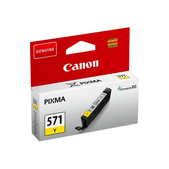 4549292032970-Canon CLI-571 - jaune - cartouche d'encre originale-Angle gauche-1