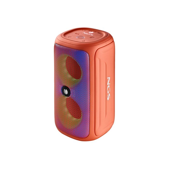 8435430622188-NGS Roller Beast - Mini enceinte sans fil - Bluetooth - 32 Watt - Corail-Angle droit-0