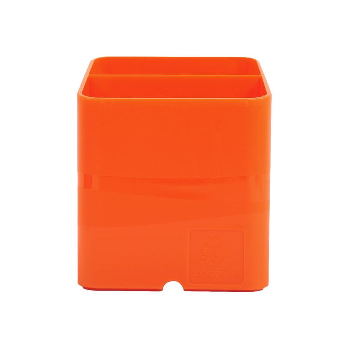 9002493099500-Exacompta Pen-Cube - Pot à crayons orange-Avant-0