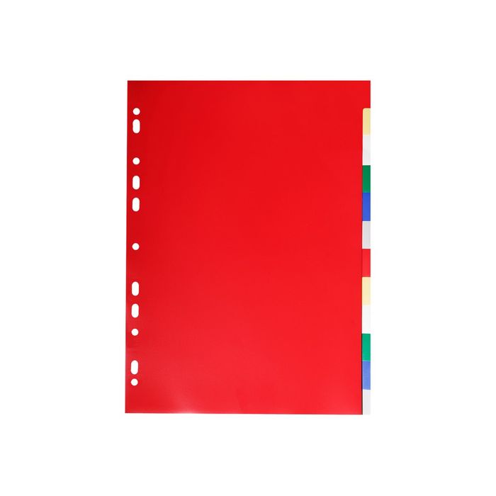 3130630030126-Exacompta - Intercalaire 12 positions - A4 - polypropylène coloré-Avant-0