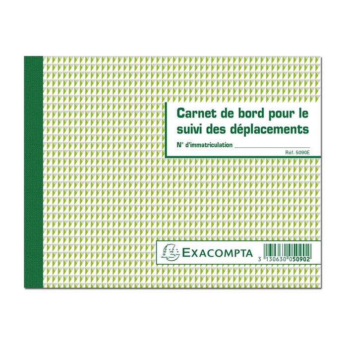 3130630050902-Exacompta - Carnet de bord pour le Suivi des déplacements - 14,8 x 19 cm-Avant-1