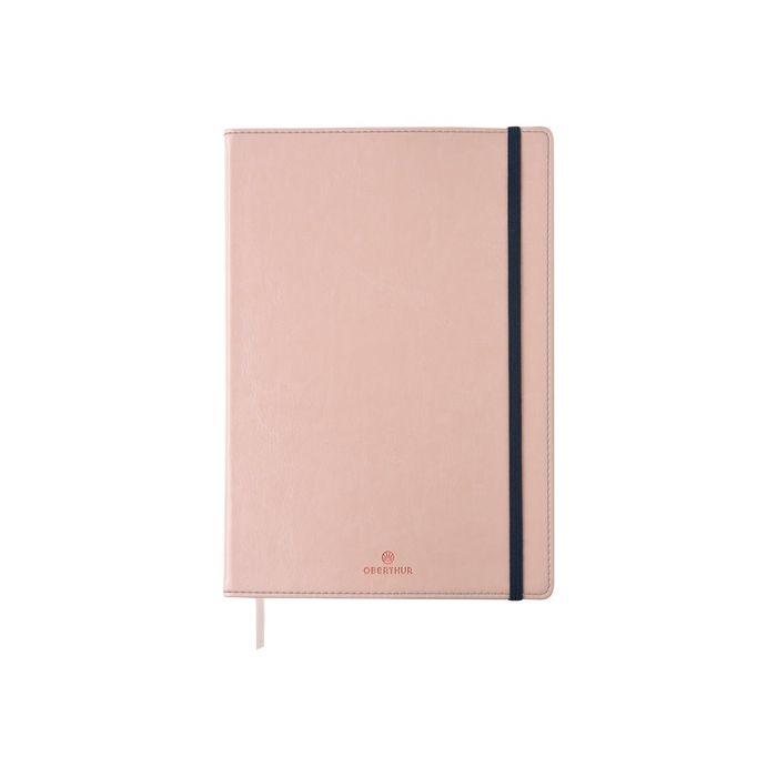 3108725881465-Oberthur Carmen - Carnet de notes souple A5 - uni - rose poudré-Avant-0