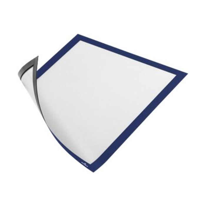 4005546405681-Durable Duraframe Magnetic - 5 Cadres d'affichage magnétiques - A4 - bleu - pour surfaces m-Angle droit-1