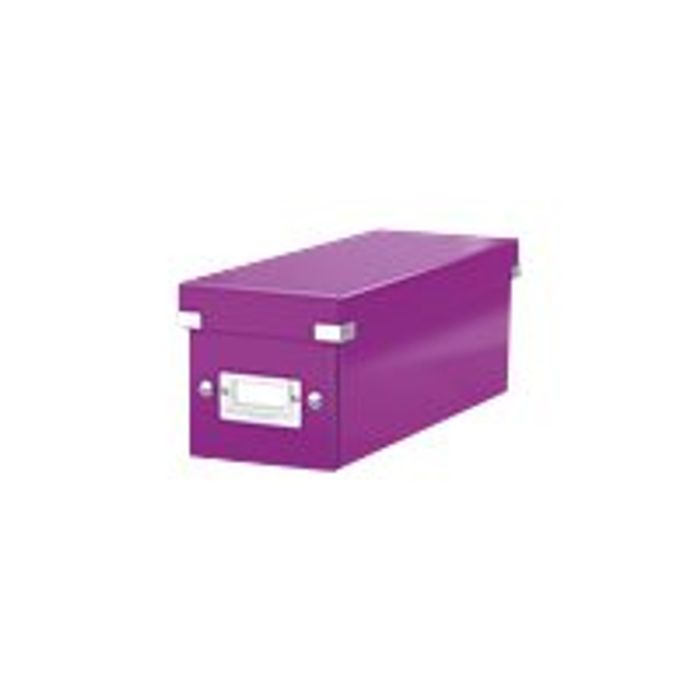 4002432103706-Leitz Click & Store - Boîte de rangement pour CD - violet métallisé-Angle gauche-1