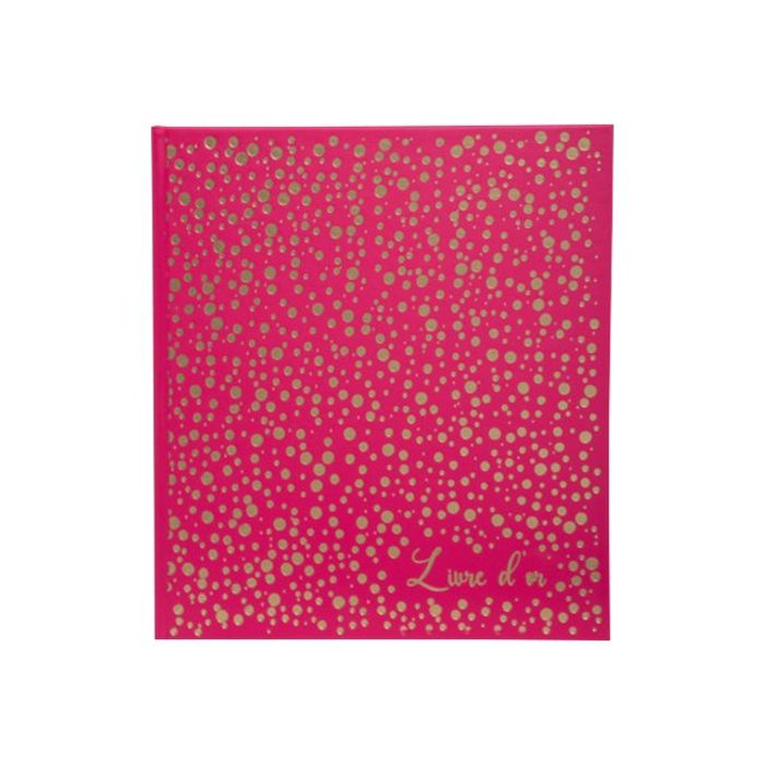 3130630003861-Exacompta Plum' - Livre d'or - 21 x 19 cm - 140 pages - framboise-Avant-0