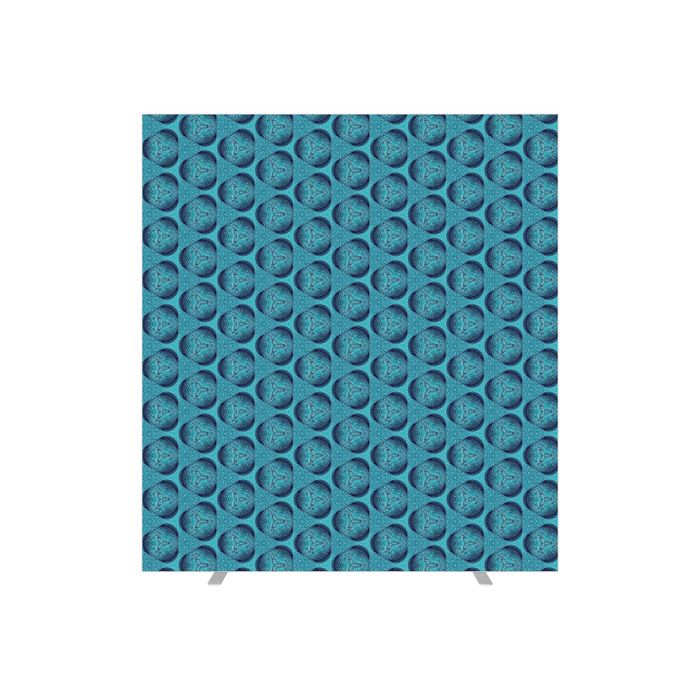 3660141945300-Cloison de séparation EASYSCREEN - L160 x H174 cm - mosaïque bleue-Avant-0