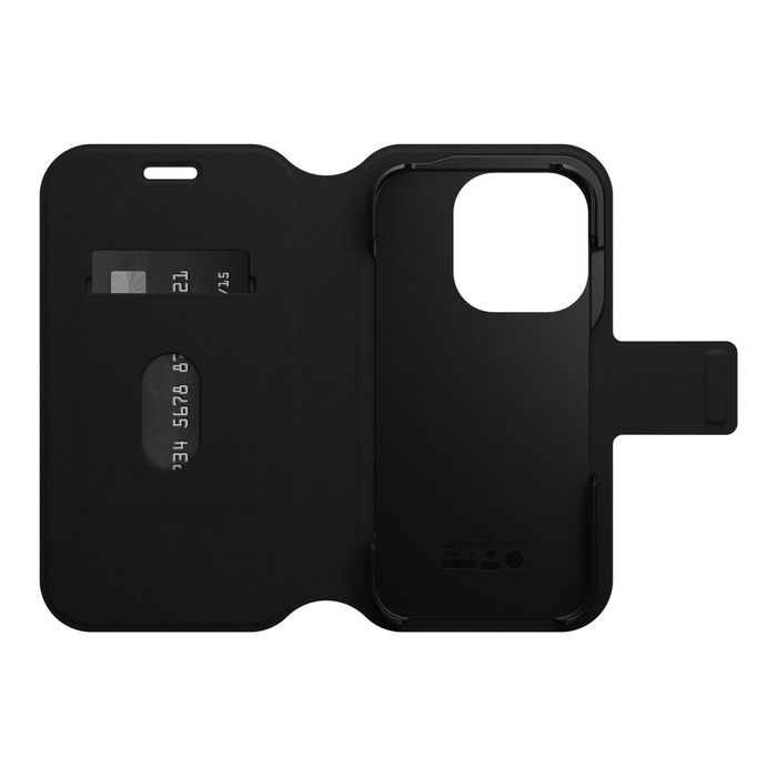 0840262383554-OtterBox Strada Series Via - porte folio avec MagSafe pour iPhone 14 Pro - noir-Avant-0