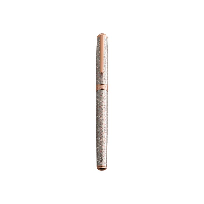 3108722412686-Oberthur Byzance - Stylo à bille à capuchon chrome/cuivre-Avant-0