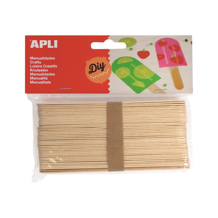 8410782132684-Apli - 40 bâtons de bois - naturel-Avant-0