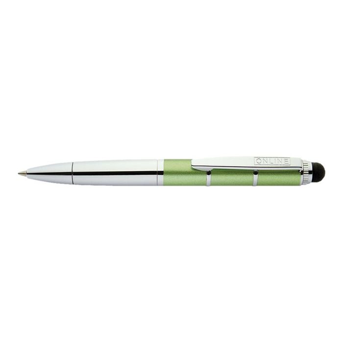 4014421336576-Online Piccolo - Stylo à bille vert métallique - encre bleue-Angle gauche-0