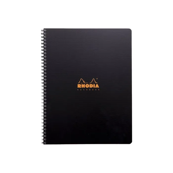 3037921199015-Rhodiactive Notebook - Cahier à spirale A4+ (22,5 x 29,7 cm) - 160 pages - ligné avec marge - couverture en polyprop-Avant-0