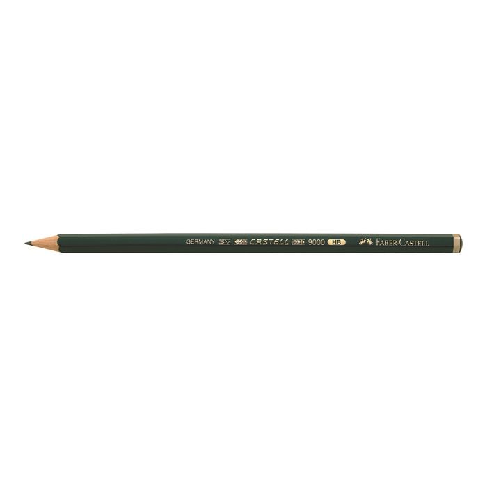 4005401190004-Faber-Castell 9000 - Crayon à papier - HB-Angle gauche-0