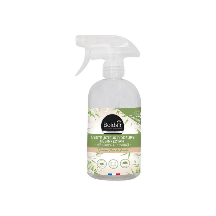 3661295607687-Boldair - Désodorisant vaporisateur destructeur d'odeurs - bambou jasmin - 500 ml-Avant-0