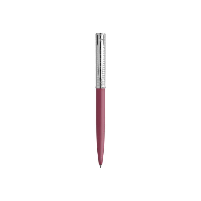 3026981745133-Waterman Allure Deluxe - Stylo à bille capuchon chromé - rose-Angle gauche-0