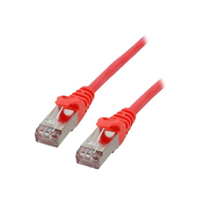 3700224717292-MCL Samar - câble réseau RJ45 CAT 6 F/UTP - 3 m - rouge-Angle droit-0