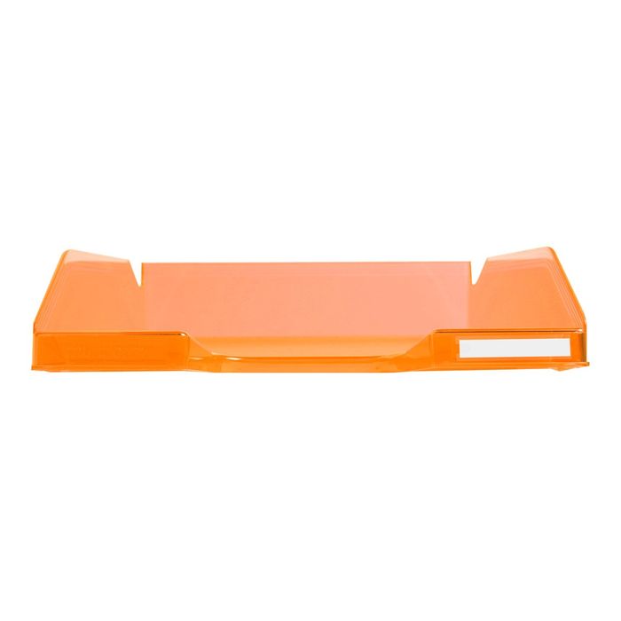 9002493018112-Exacompta COMBO - Corbeille à courrier orange translucide-Avant-0