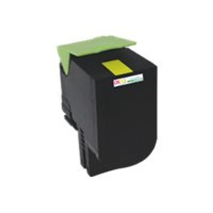 3112539774882-Cartouche laser compatible Lexmark 71B0040 - jaune - Owa K18132OW-Angle gauche-1