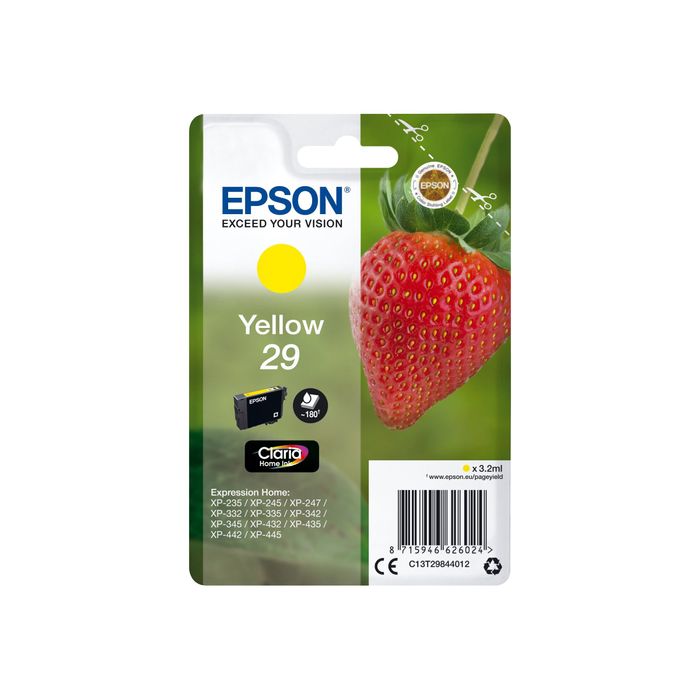 8715946600376-Epson 29 Fraise - jaune - cartouche d'encre originale-Avant-1