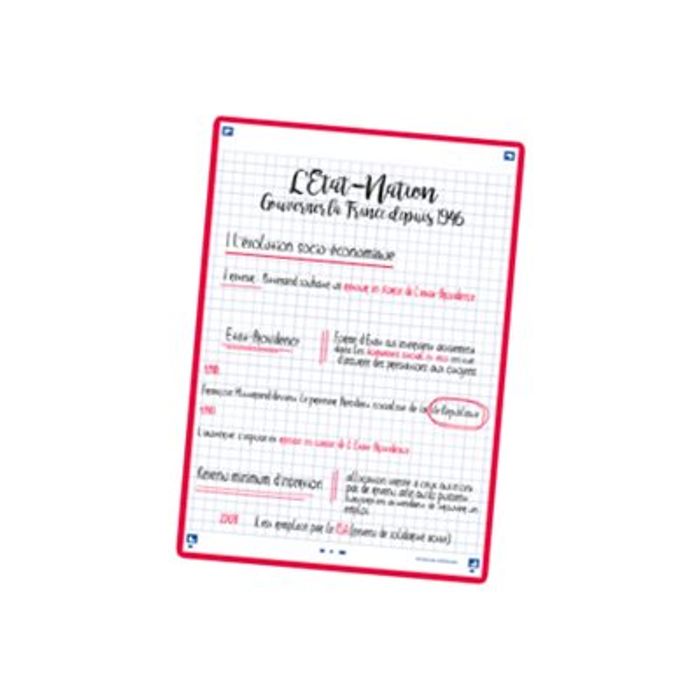 3020120169477-Oxford REVISION 2.0 - Pack de 32 Fiches Bristol Scribzee - A6 - petits carreaux - non perforées --Avant-1