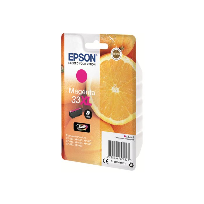 8715946600635-Epson 33XL Oranges - magenta - cartouche d'encre originale-Angle droit-1