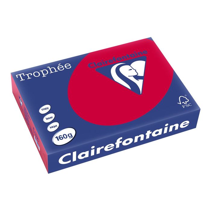 3329680101607-Clairefontaine Trophée - Papier couleur - A4 (210 x 297 mm) - 160 g/m² - Ramette de 250 f-Angle gauche-0