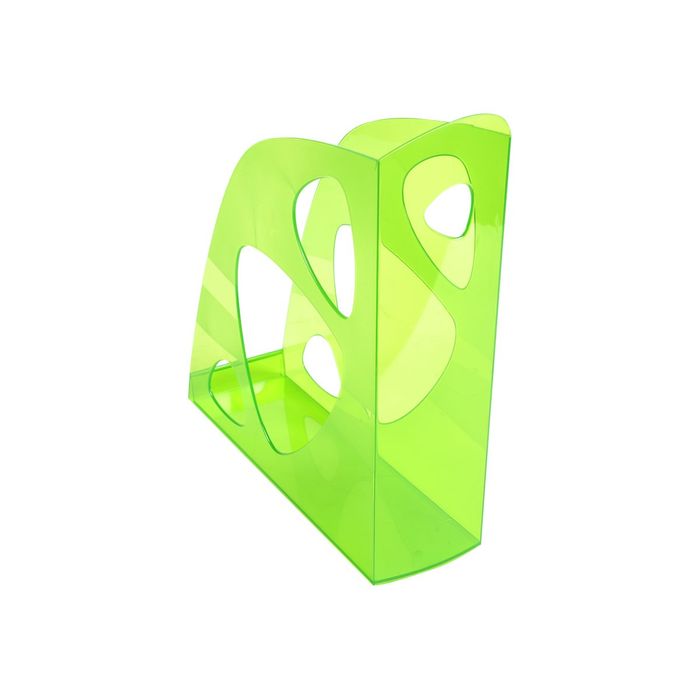 9002493014961-Exacompta Ecomag Linicolor - 10 Porte-revues vert pomme translucide-Angle droit-1