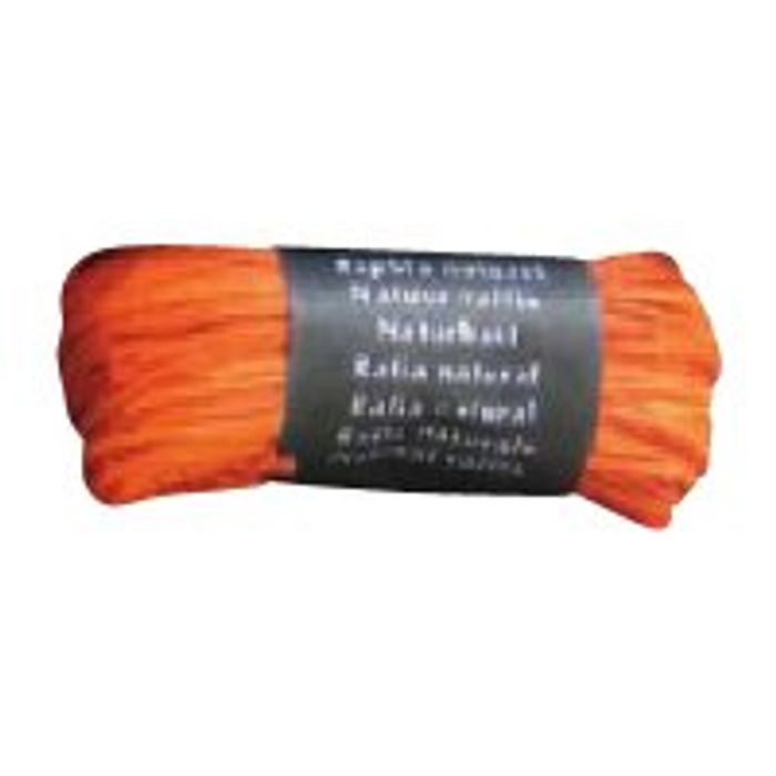 3065501960588-Maildor - Pelote de raphia naturel - ruban d'emballage 50 g - orange-Avant-0